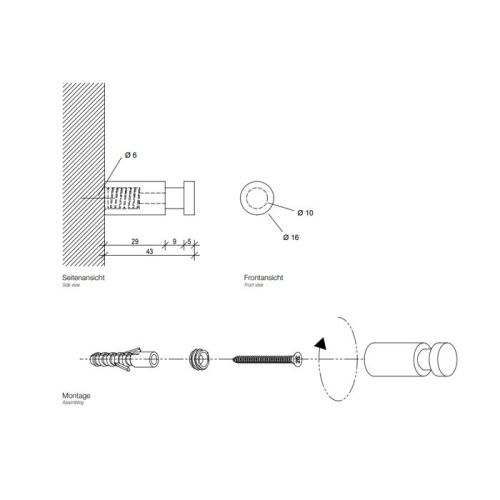 Крючок Decor Walther Basic 900500 - фото 2