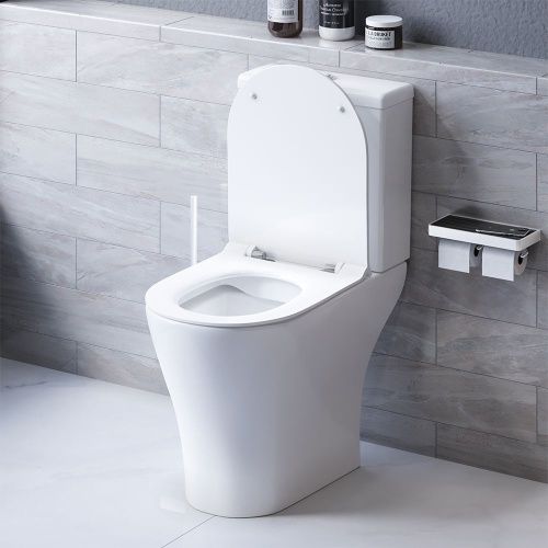 Унитаз напольный с бачком Damixa Sirius DX86C8600SC белый с сиденьем микролифт безободковый каскадный смыв - фото 4