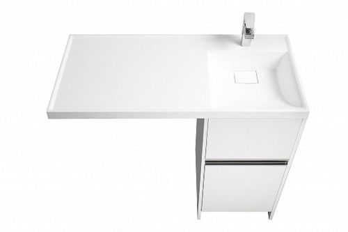 Тумба под раковину Aquaton Лондри 1A236001LH010 40х50 подвесная цвет белый - фото 3