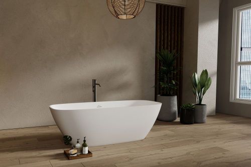 Ванна из искусственного камня Abber Stein AS9632 165х70 отдельностоящая прямоугольная - фото 3