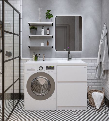 Раковина из искусственного камня Grossman Марсал 5217120 120х50 накладная цвет белый - фото 3