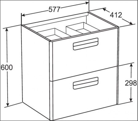 Тумба под раковину Roca The Gap Original ZRU9302879 60х40 подвесная цвет белый
