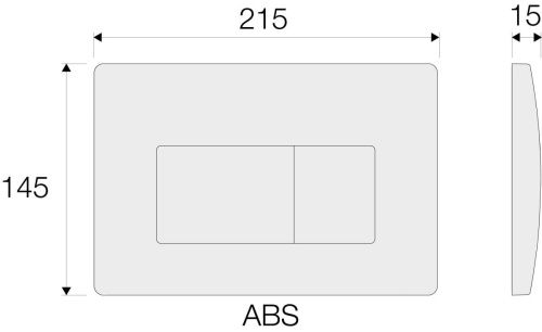 Клавиша смыва механическая Valsir P1 VS0871303 цвет черный - фото 3