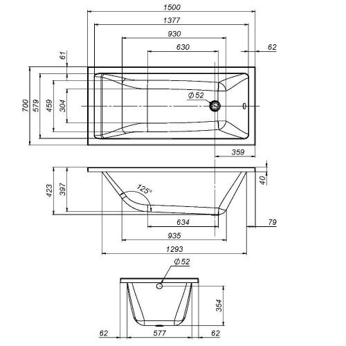 Экран для ванны Am.Pm Gem W93A-150-070W-P - фото 4