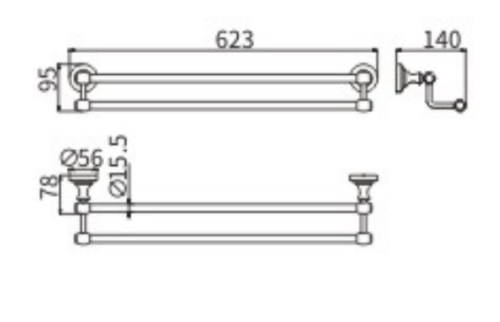 Полотенцедержатель CeramaLux Bianco 52009 - фото 2