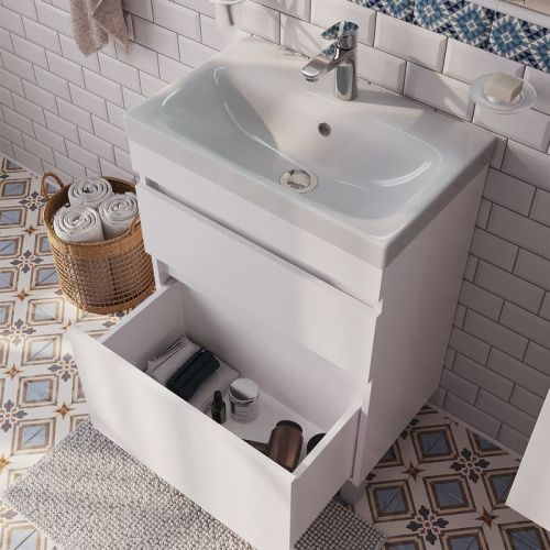 Тумба с раковиной Iddis Zodiac ZOD6CBFi95K 60х40 напольная цвет белый - фото 3