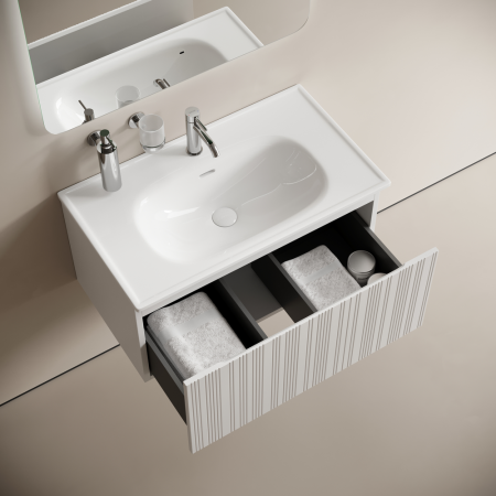 Тумба под раковину Sancos CODE CD80W 80х50 подвесная цвет белый