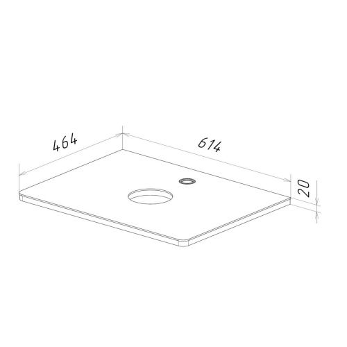 Столешница LeMark Olivia LM08OL65S 60х50 накладная - фото 3