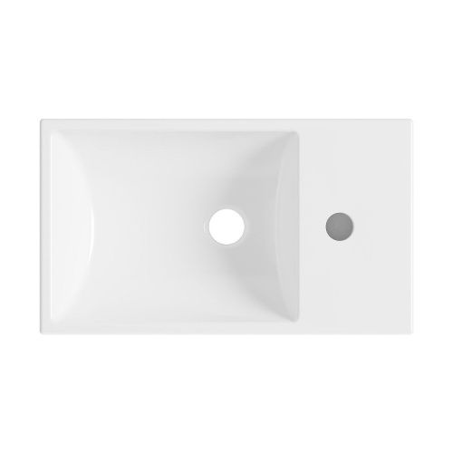 Раковина из сантехнического фарфора Wellsee WC Area 151803000 50х30 накладная цвет белый 1 отверстие под смеситель - фото 3