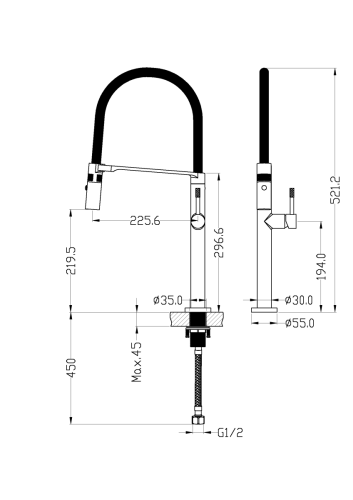 Смеситель для кухни Boheme Uno 114-CB на мойку медь - фото 2