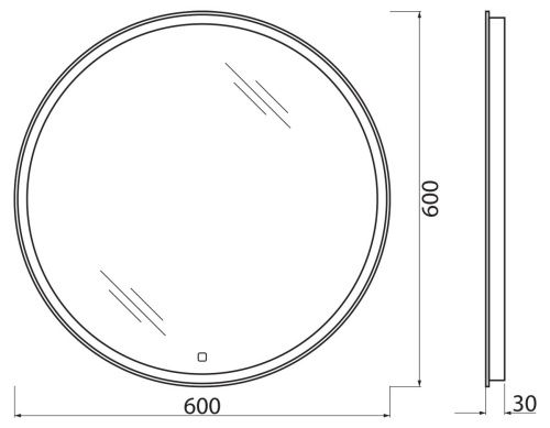 Зеркало с подсветкой BelBagno SPC-RNG-600-LED-TCH 60х60 подвесное - фото 5