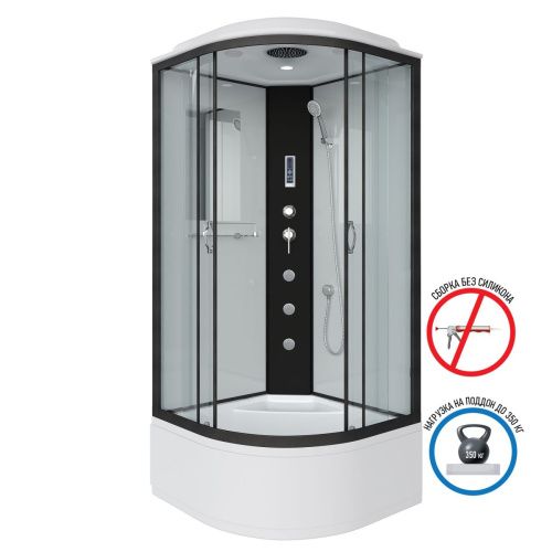 Душевая кабина Niagara Classic 67091414F 100х100 четверть круга с крышей ориентация универсальная - фото 2