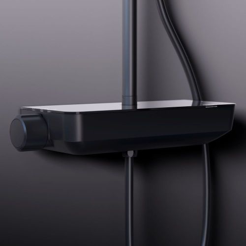 Душевая стойка Damixa Scandinavian Pure 936750300 настенная цвет черный - фото 5