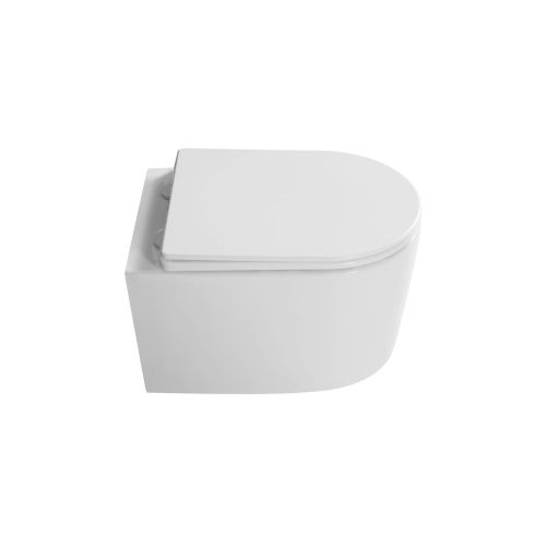 Унитаз подвесной Grossman Thin Rim GR-5602S белый с сиденьем микролифт безободковый каскадный смыв - фото 5