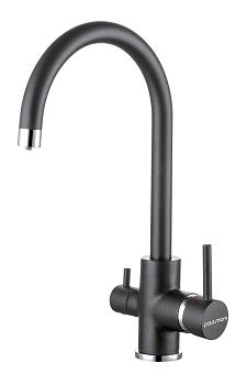Смеситель для кухни Paulmark ESSEN Es213211-BLM на мойку черный