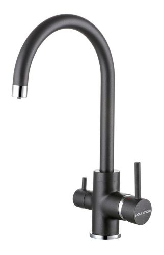 Смеситель для кухни Paulmark ESSEN Es213211-BLM на мойку черный