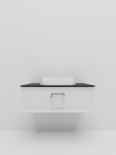 Тумба со столешницей La Fenice CUBO NFNC-01-CUB-B-100-3-GB 100х50 подвесная цвет белый - фото 2