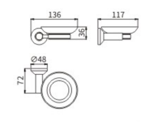 Мыльница CeramaLux Fleur 78304 - фото 2