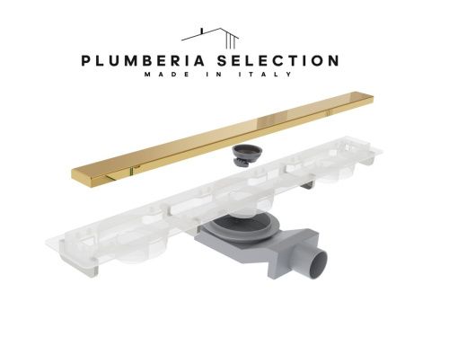 Душевой лоток Plumberia Selection PSM MODULAR PSM90OR 90х5 золото - фото 3