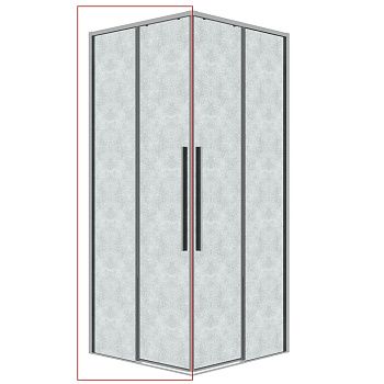 Душевая дверь Grossman Galaxy 1/2.K33.01.10.10.02 100х195 стекло текстурное профиль хром