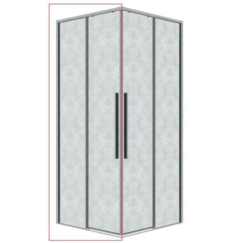 Душевая дверь Grossman Galaxy 1/2.K33.01.10.10.02 100х195 стекло текстурное профиль хром