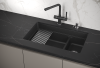 Кухонная мойка Granula Kitchen Space 7304U, ЧЁРНЫЙ 75х45 цвет черный поверхность матовая