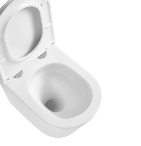 Унитаз подвесной Grossman Торнадо GR-4478MSQ белый с сиденьем микролифт безободковый смыв торнадо - фото 4