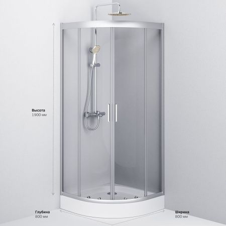 Душевой уголок Am.Pm Gem W90G-401-080WT 80х80 стекло прозрачное профиль хром без поддона