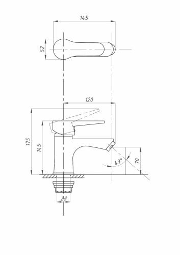 Смеситель FAUZT FZs-242-B101 на раковину хром - фото 4