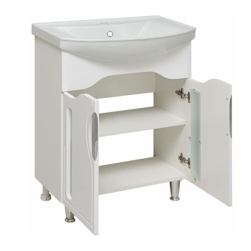 Тумба под раковину Runo ТОЛЕДО 00000001038 60х30 напольная цвет белый - фото 2