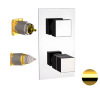 Смеситель для душа Remer Q-Elegance QT92KBDO встраиваемый в стену золото с термостатом