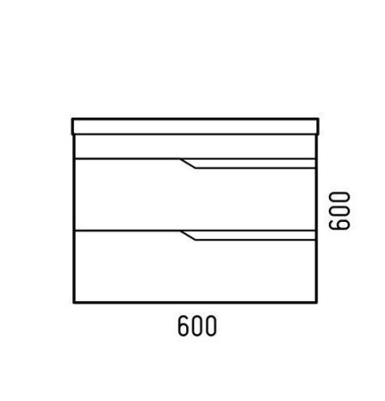 Тумба под раковину Corozo Теона SD-00001672 60х40 подвесная цвет белый