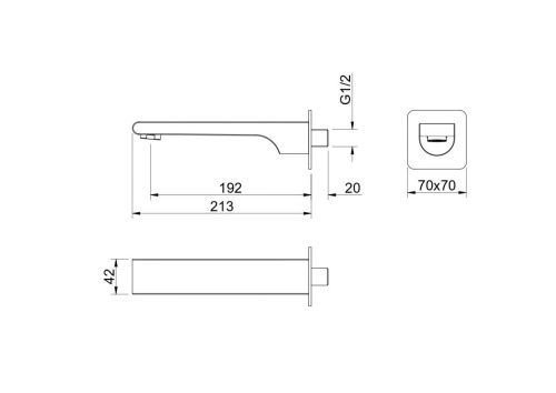 Излив для ванны Aquatek ЛИРА AQ1441MB настенный черный - фото 4