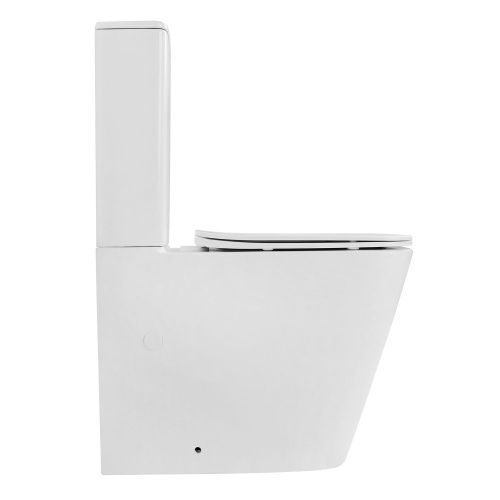 Унитаз напольный с бачком Abber Rechteck AC1210TMW белый с сиденьем безободковый смыв торнадо - фото 5