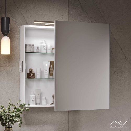 Зеркало-шкаф Alavann Cosmetic ALV0723001 60х80 подвесной цвет белый - фото 2