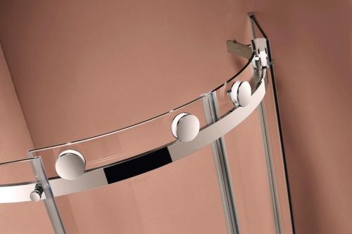 Душевой уголок Cezares STYLUS-M STYLUS-O-M-R-2-100-C-Cr 100х100 стекло прозрачное профиль хром без поддона - фото 4