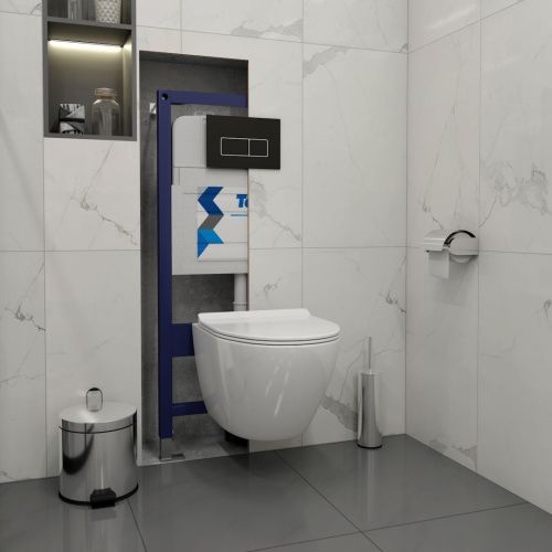 Клавиша смыва механическая Teymi Helmi T70205 цвет черный/хром - фото 3