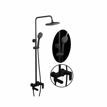 Душевая стойка Fashun A2482-7 настенная цвет черный