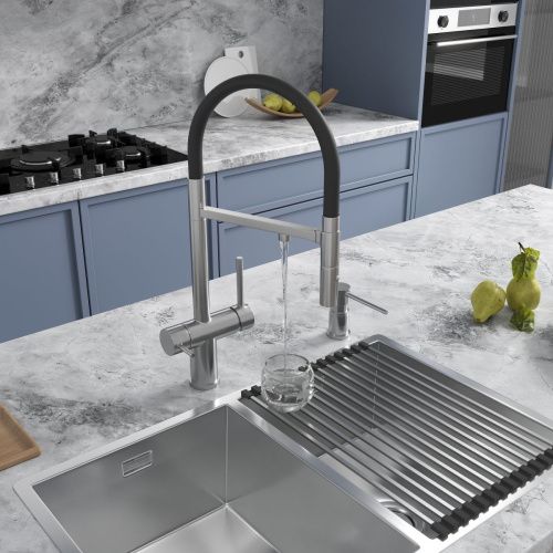 Смеситель для кухни Reflexion Lago RX9901SS на мойку нержавеющая сталь - фото 4