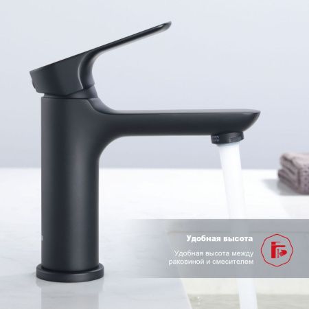 Смеситель Raglo R03 R03.10.06 на раковину черный