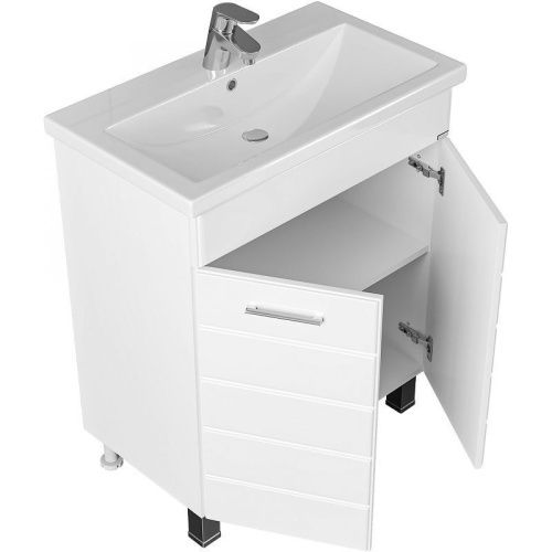 Тумба под раковину СанТа Омега 207037 70х40 напольная цвет белый - фото 3