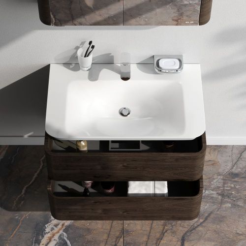 Тумба под раковину Am.Pm Sensation M30FHX0802TF 80х50 подвесная цвет коричневый - фото 3