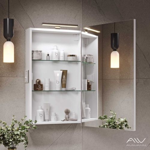 Зеркало-шкаф Alavann Cosmetic ALV0723001 60х80 подвесной цвет белый - фото 3