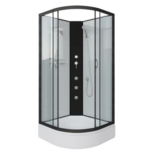 Душевая кабина Niagara Classic 67031414BKG 80х80 четверть круга без крыши ориентация универсальная