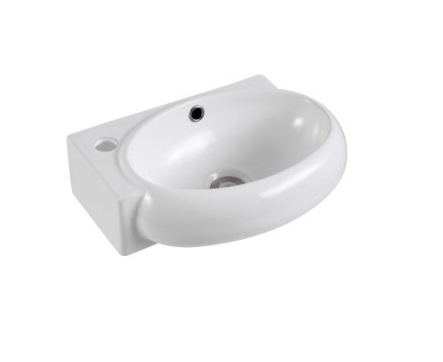 Раковина из сантехнического фарфора Aquatek AQ5303-00 50х30 подвесная цвет белый 1 отверстие под смеситель - фото 5