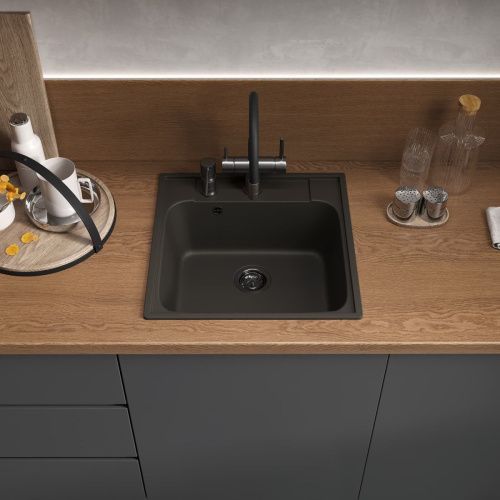 Смеситель для кухни Reflexion Lago RX9902BL на мойку вороненая сталь - фото 5