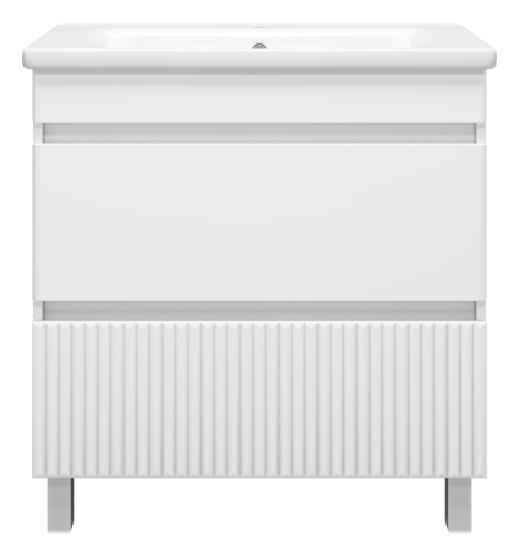 Тумба под раковину Misty Мира П-Мир-01080-012Я 80х40 напольная цвет белый - фото 2