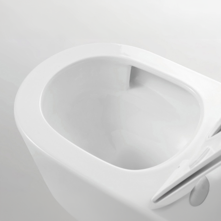 Унитаз подвесной Iberica Blanca Bilbao mini IB.BLM.234.1B1 белый с сиденьем микролифт безободковый смыв торнадо