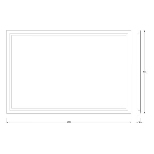 Зеркало с подсветкой Evoform Ledline BY 2138 120х80 подвесное - фото 2