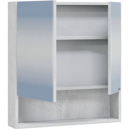 Зеркало-шкаф СанТа Мира 700403 60х12х65 подвесной цвет светлый - фото 2